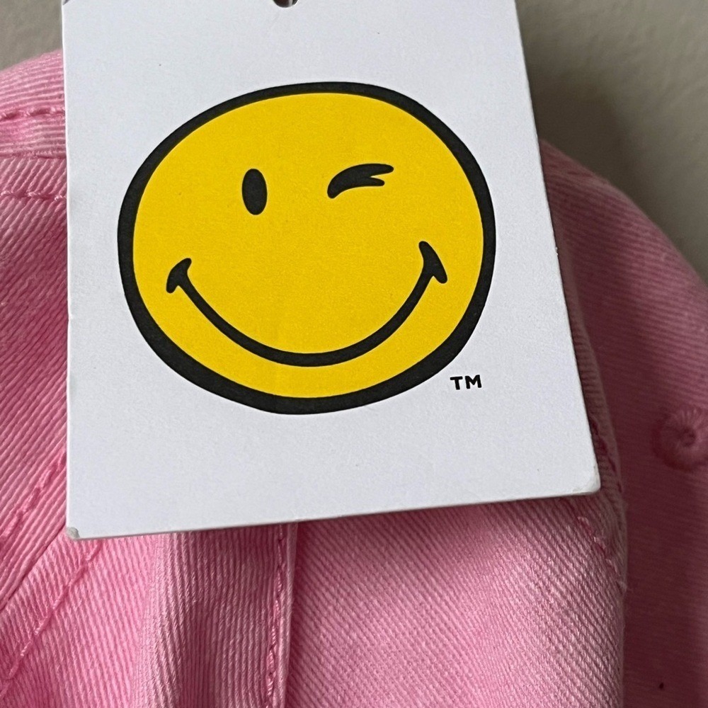 Smiley World Cherry Smile Baseball Cap Hat Kids One Size Pink Embroidered NWT - Picture 8 of 13